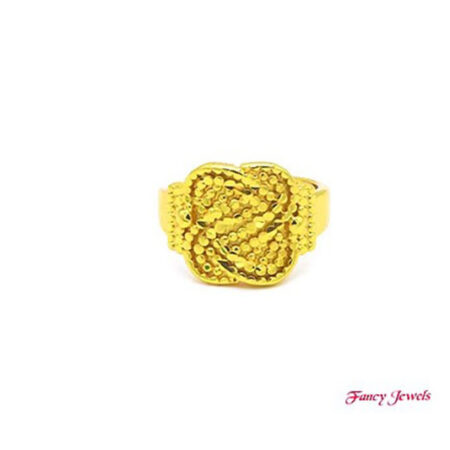 Gold plated matteklopperring