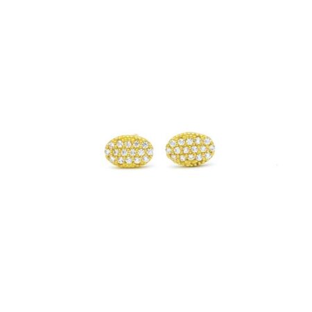 Gouden Oorknop met Zirkonia 14k
