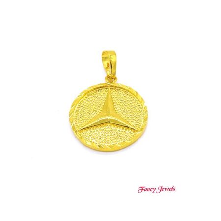 Goldplated Mercedes hanger - 15 mm