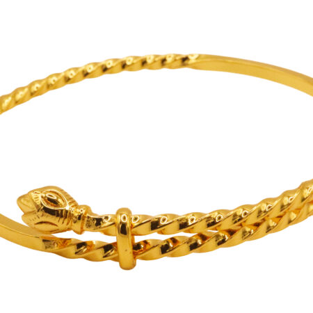 Goldplated roseknop armband