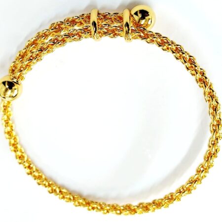 Goldplated Surinaamse gevlochten armband