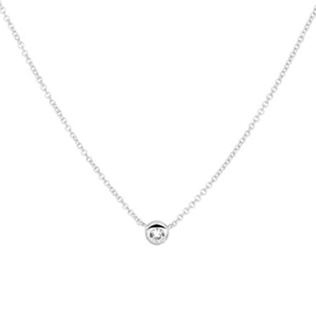 Zilveren Collier zirkonia 1,4 mm 40 - 42 - 44 cm