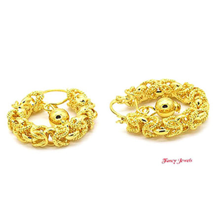 Goldplated Konings oorbel