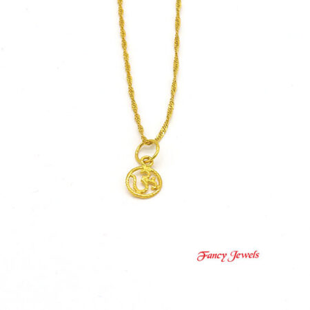 Baby ketting met Ohm hanger 14k