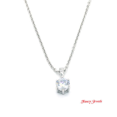 Zilveren Collier met zirkonia