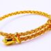 Goldplated gevlochten roseknop armband